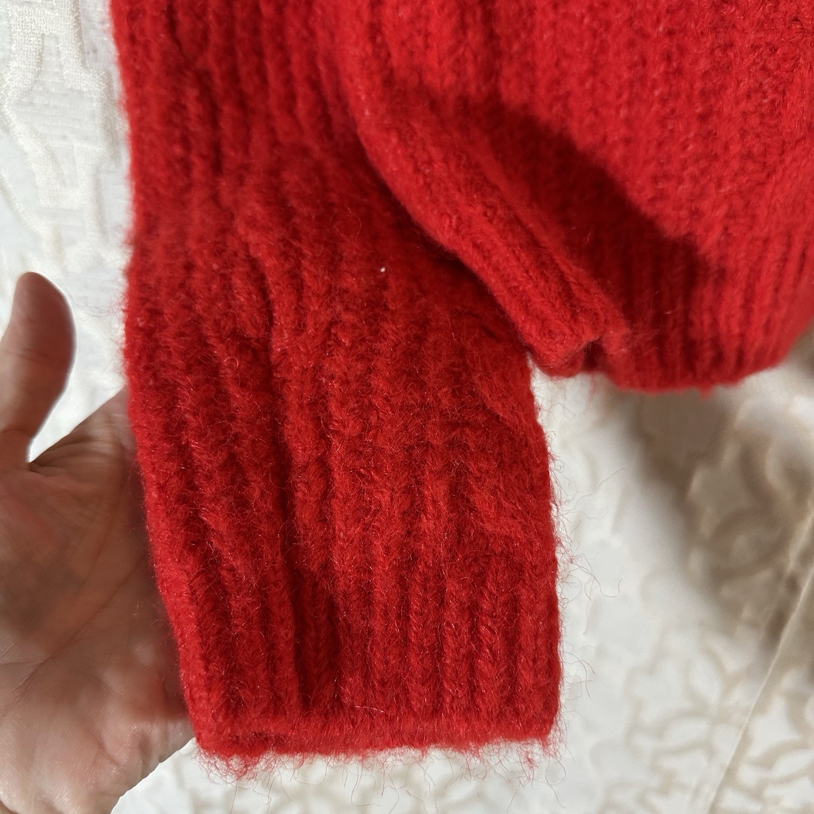 Universal Thread Red Cable Knit Rollneck Red Swea… - image 4