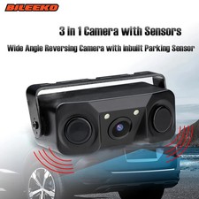 3in1 170  Car Visual Reversing Rear View Camera with Backup Radar Parking Sensor