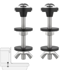 2 Pcs Universal Toilet Tank to Bowl Bolts Kit, Heavy Duty 2.9 inch, Silver