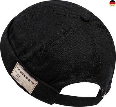 CLAPE Docker Mütze aus Baumwolle Cap ohne Visier Herren Damen Retro Docker Cap 