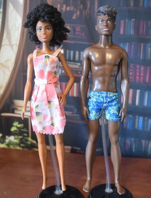AA BARBIE LOT Christie Nikki Ken Steve Dark Skin Basics Doll for OOAK Custom