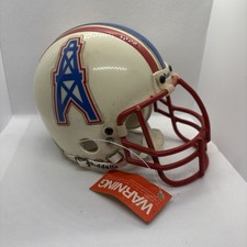 Mini casco de fútbol americano SharCo Houston Oilers máscara de metal Riddelle