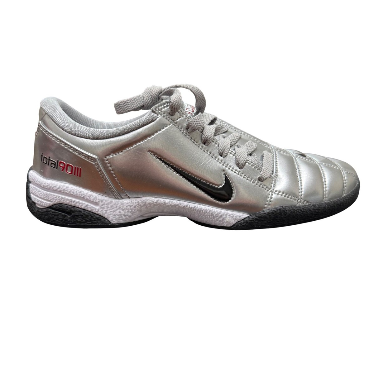 Nike Total 90 III SP Mens Size 8 Silver Black Red Soccer Shoes