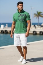 POLO RALPH LAUREN GREEN YACHT CLUB CUSTOM FIT POLO RARE HARD TO FIND NWT M