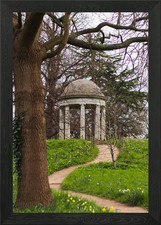 Tempel im Garten Gerahmtes Wandbild Poster Leinwanddruck Bild