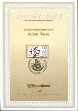 1992 Germany. Adam Riese Mathematician. SG 2459 FDC. Ersttagsblatt 19/1992
