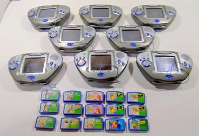 Lot Of 8 LeapFrog Leapster Multimedia Learning Game System Stations W/ 15 Games