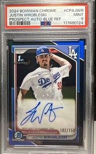2024 Topps Bowman Chrome 1st Bowman True Blue Auto CPA-JWR Justin Wrobleski /150