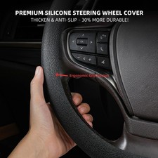 Isgtdrm Anti-slip Silicone Steering Wheel Cover-universal Fit, Soft Odorless F