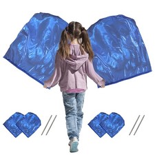 Wuchieal 4 Pcs Set 32 Inch Praise Dance Worship Flags Scalable Rod For Adult
