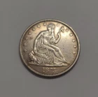 1875 SEATED LIBERTY HALF DOLLAR XF DETAILS CLEANED AND TONED