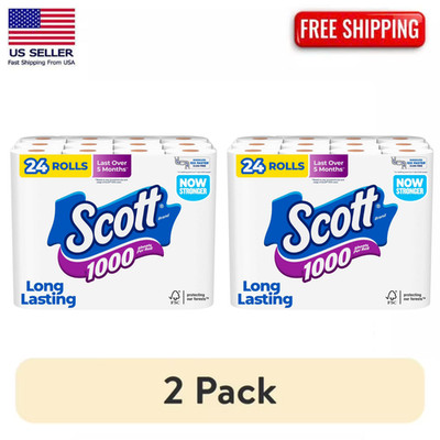 Scott 1000 Toilet Paper 48 Rolls 1000 Sheets Per Roll Septic Safe Bath Tissue