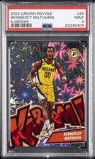 2022 PANINI CROWN ROYALE KABOOM! #25 BENNEDICT MATHURIN ROOKIE RC PSA 9