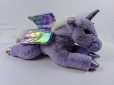 Rare FAO Schwarz Enchanted Purple Unicorn Plush Ultra-Soft Cuddly Toy