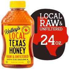 Raw and Unfiltered Honey, 100 Pure Grade A, 24 oz Squeeze Bottle