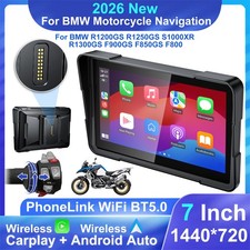 for 7 Inch BMW Motorcycle CarPlay Navigation Music Sharing, Intercom,16-Pin