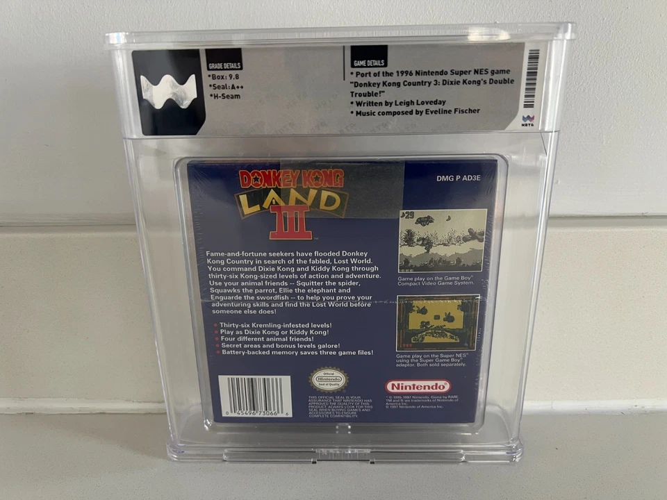 Donkey Kong Land III (Game Boy) WATA 9.8 A++ New Sealed Graded WATA VGA PSA 1st! - Image 2 of 4