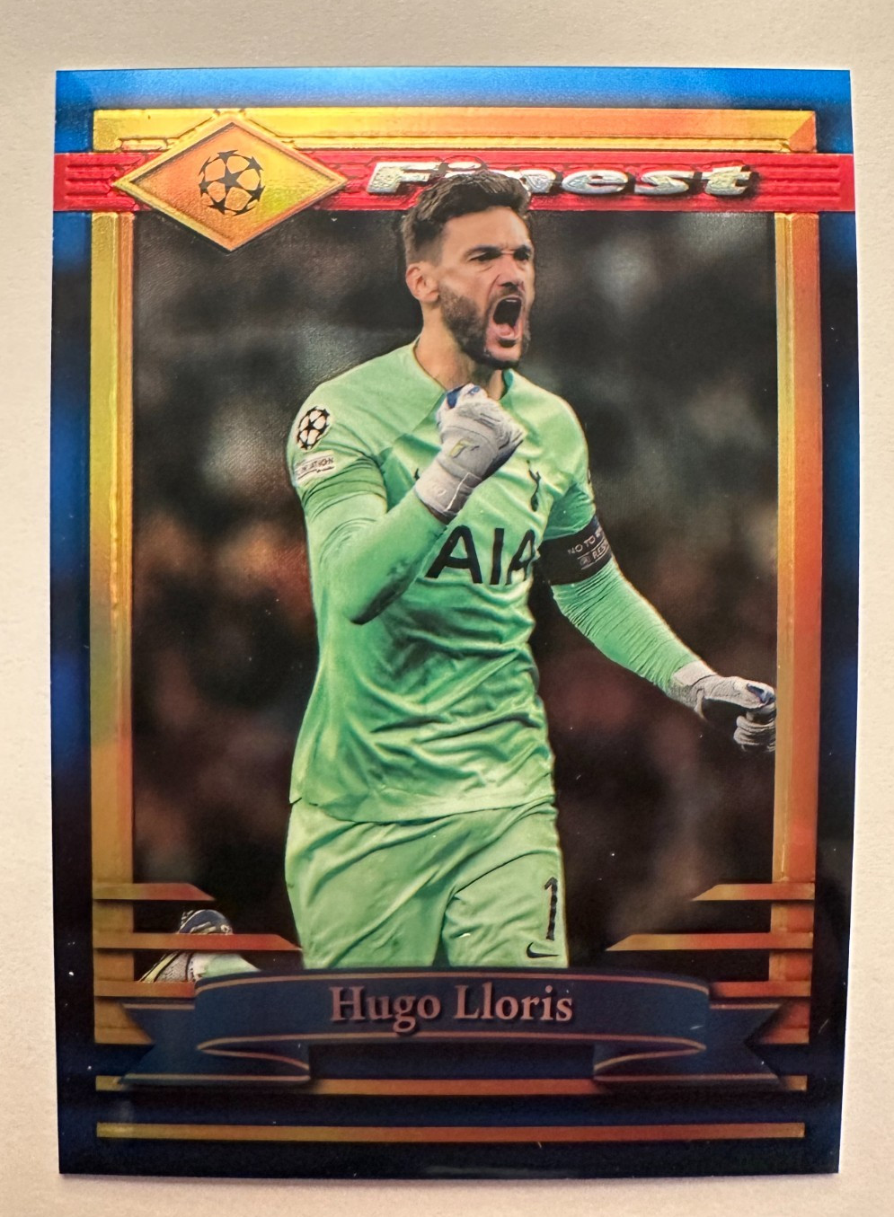 2022-23 Topps Finest Flashbacks HUGO LLORIS Blue Refractor card /99