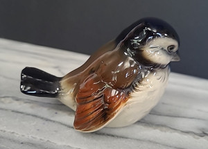 Vintage Goebel West Germany Sparrow Figurine Hand Painted Porcelain READ