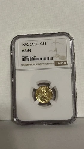 1992 $5 American Gold Eagle – NGC MS69 – Certified U.S. Gold Coin