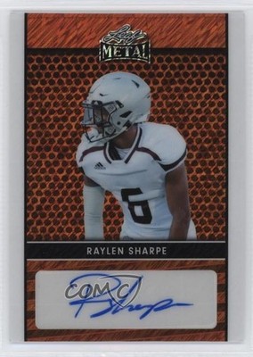 2024 Leaf Metal Collective Orange Shimmer /10 Raylen Sharpe #LA-RS1 Auto 13u1