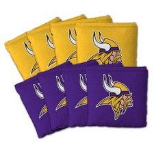 YouTheFan Officially-Licensed NFL Minnesota Vikings Set of 8 Cornhole Bags - All
