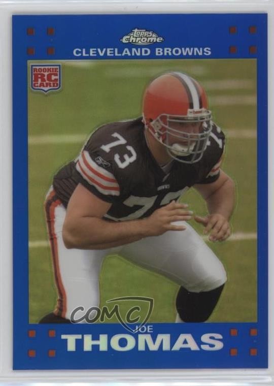 2007 Topps Chrome Blue Refractor Joe Thomas #TC264 Rookie RC HOF 7xr