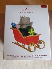 Hallmark Keepsake Ornament I want a Hippopotamus For Christmas sound magic 2019