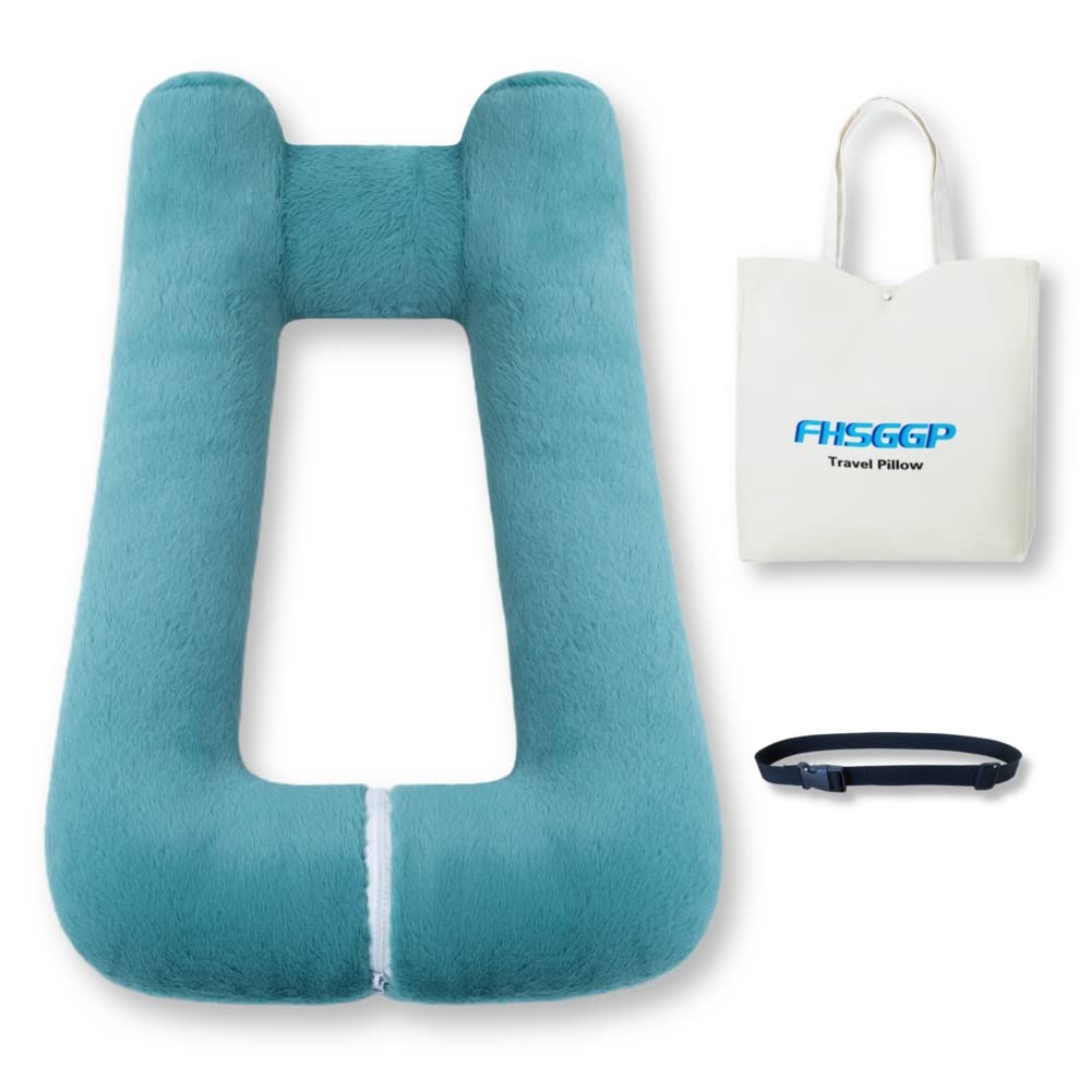 Upgraded Travel Neck Pillow for Airplanes with Storage Bag-image