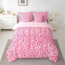 Cute Leopard Bedding Set for All Season Cheetah 7 Pieces Comforter Sets Queen...