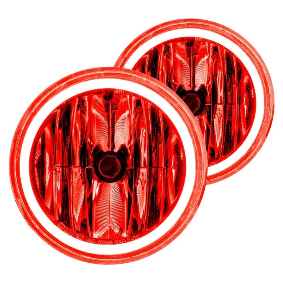 LED Fog Lights Halo Ring Lights Red For 2006-2014 Ford F-150 Foto 2 de 4