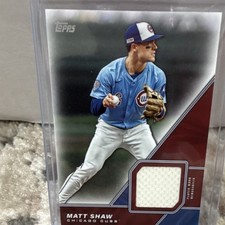 Topps 2026 Topps Baseball Major League Material Relic Matt Shaw #MLM-MS Cubs
