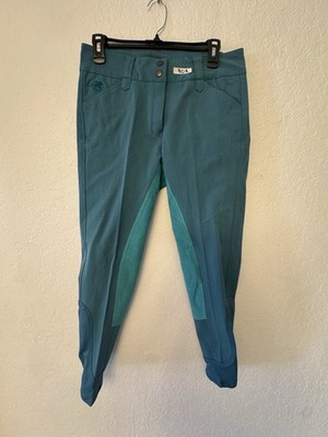Kerrits Women's Small Blue Green Pants Riding Breeches Equestrian Horse Riding