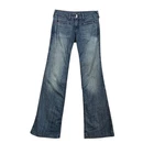 Ariat Jeans Womens 27L Long Blue Mid Rise Flared Denim Medium Wash Trousers