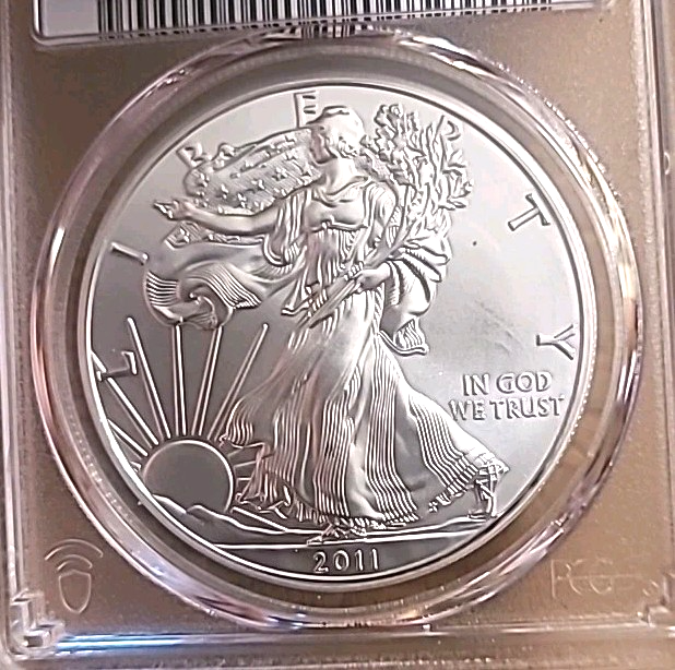 2011 American Silver Eagle Dollar PCGS MS70 Mint State Graded 25th