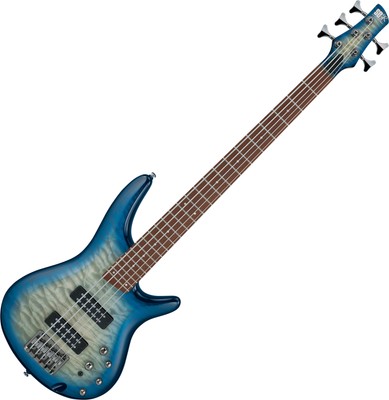 Ibanez SR405EQM-SCB E-Bass 5-String Nyatoh Ahorn Stained Cosmic Blue Starburst