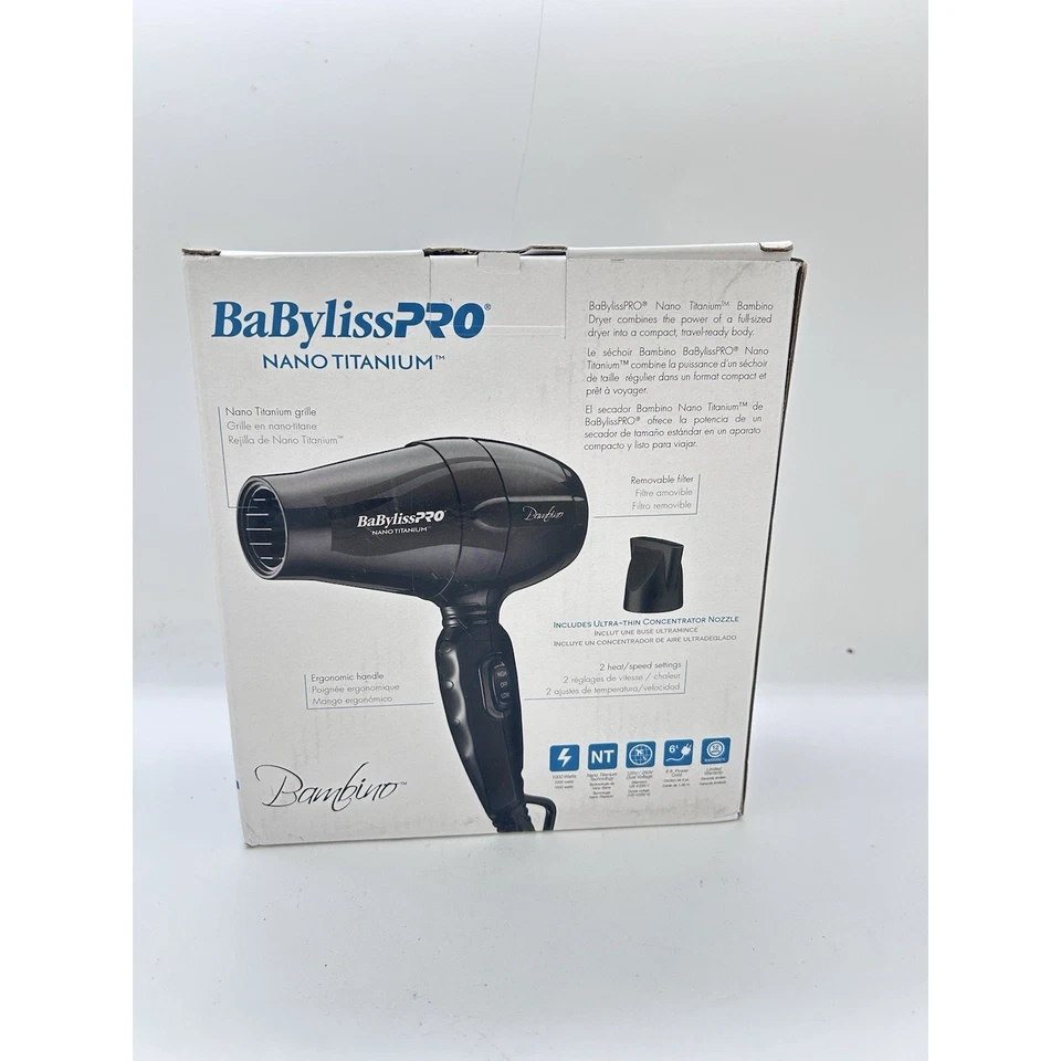 BaBylissPRO Nano титана бамбино компактный фен | BNT5510UC - Изображение 4 из 4