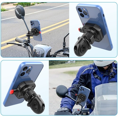 Quick Release Motorcycle Phone Holder Stand Motorbike Phone Clip Bracket - Picture 7 of 8