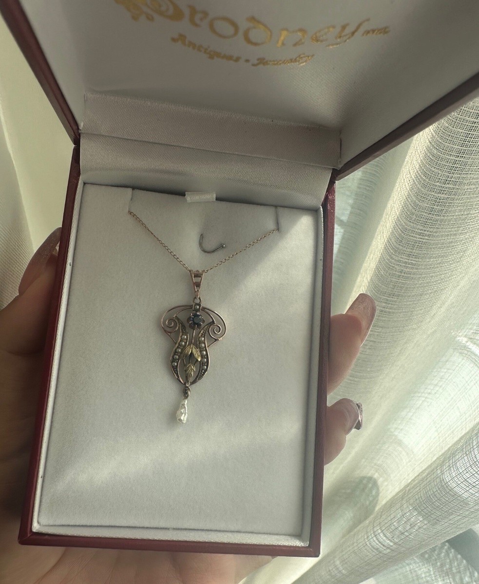 Vintage Gold Tone Victorian Revival Necklace Signed ART Arthur