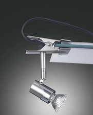 FABAS LUCE 2554-27-178 FARETTO A PINZA ALICE NICHEL SAT 1 LUCE GU10 ORIENTABILE 