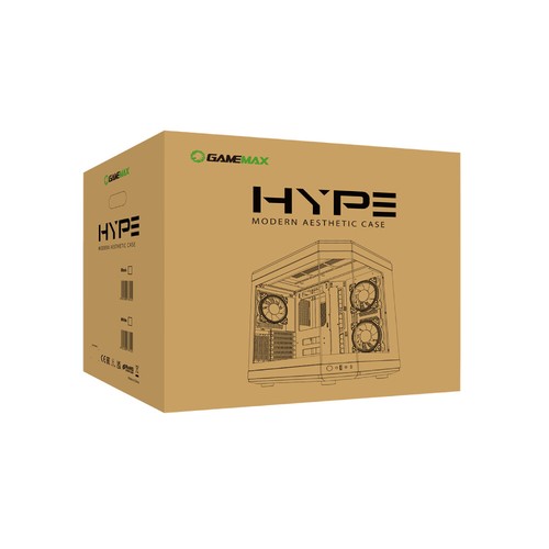 GameMax Hype White Mid-Tower ATX Gaming PC Case - White - Picture 19 of 19