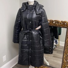 Justfab Puffer Black Jacket Women Size Xxl