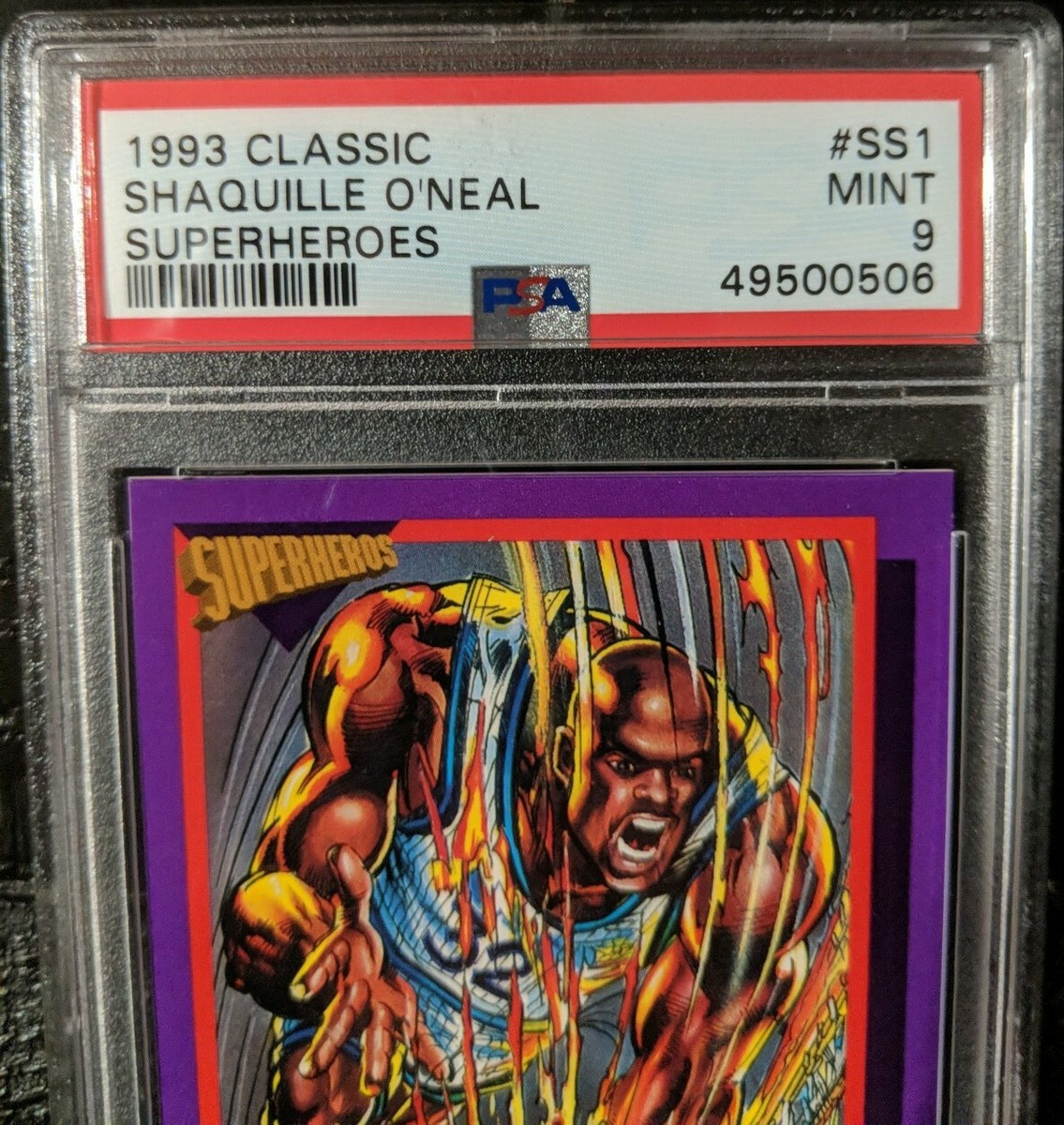 1993 Classic Shaquille O'Neal SUPERHEROES PSA 9 MINT Low Pop, 2