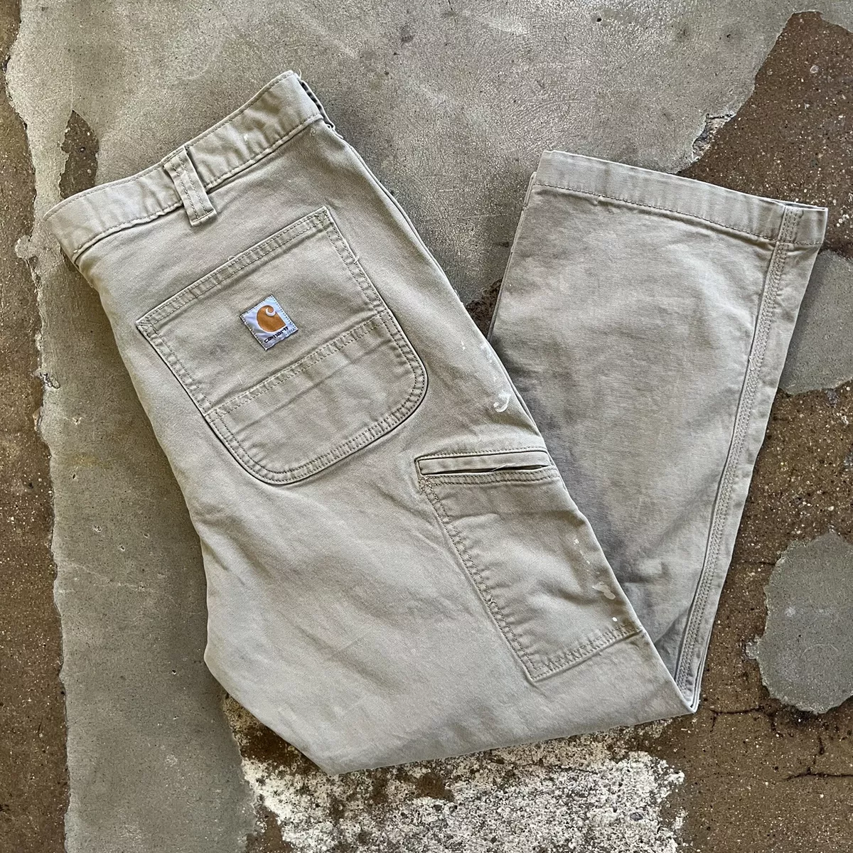 Vintage Carhartt Relaxed Fit Carpenter Pants 36X30 Distressed Painted  Workwear