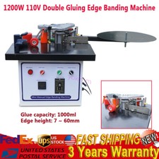 Portable Double Side Gluing Wood Banding Machine, 1200W Self Cutting Edge Bander