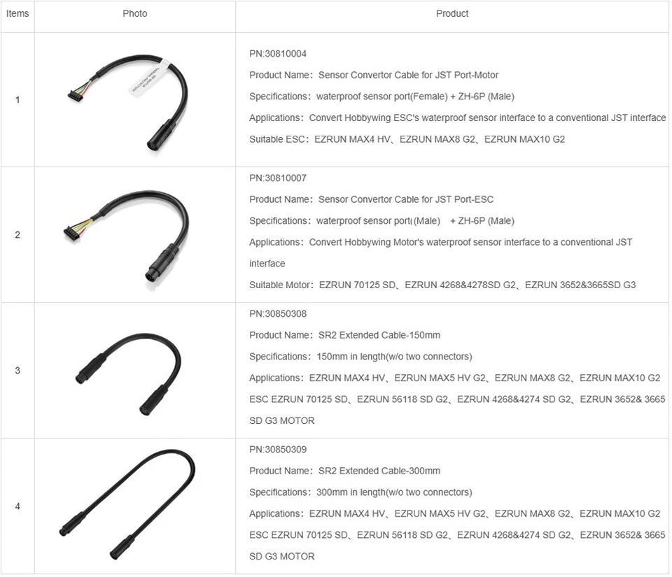 Hobbywing Sensor Convertor Cable Work to Motor EZRUN 70125SD 4268 4278G2 3652 G3 - Image 4 of 4