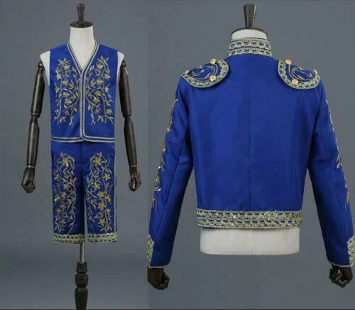 Mens Spanish Bullfighter Matador Outfit Fermin Suit Jacket Pant Cosplay Costume - Picture 8 of 22