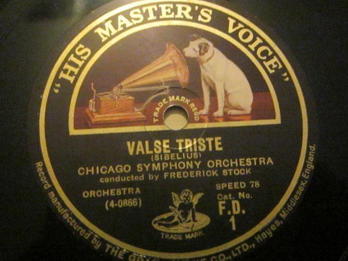 17a 78 rpm 12 " vinyl FREDERICK STOCK VALSE TRISTE XERXES His Master voice - Picture 2 of 3