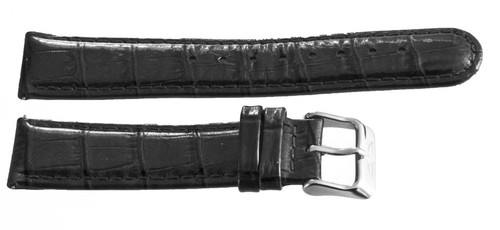 Invicta Womens 20mm x 18mm Black Patent Leather Silver Buckle Watch Band - Picture 2 of 3