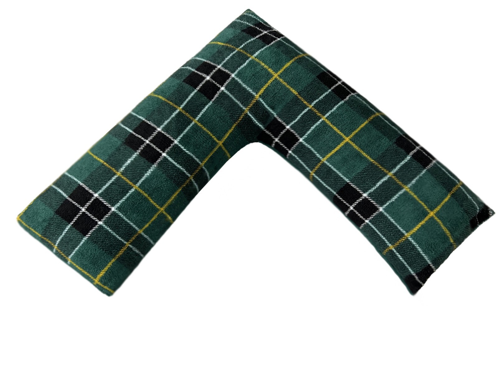 Teddy Tartan Check V Shape Pillow Case For Soft Back Neck Nursing